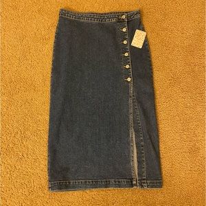 FREE PEOPLE Maxi Denim Skirt